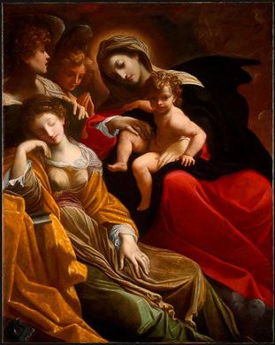 CARRACCI, Lodovico The Dream of Saint Catherine of Alexandria fdg France oil painting art